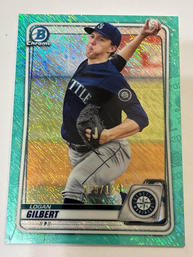 Logan Gilbert 2020 Bowman CHROME PROSPECTS II Aqua Refractors /125 #BCP-58