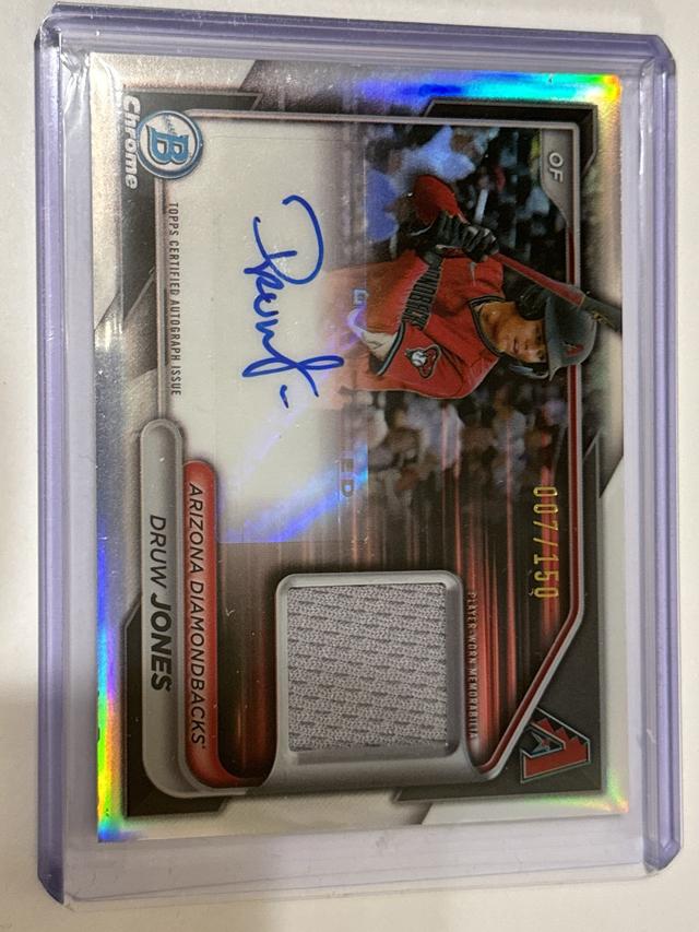 2024 Bowman Chrome Druw Jones Auto Relics /150 #BCAR-DJ