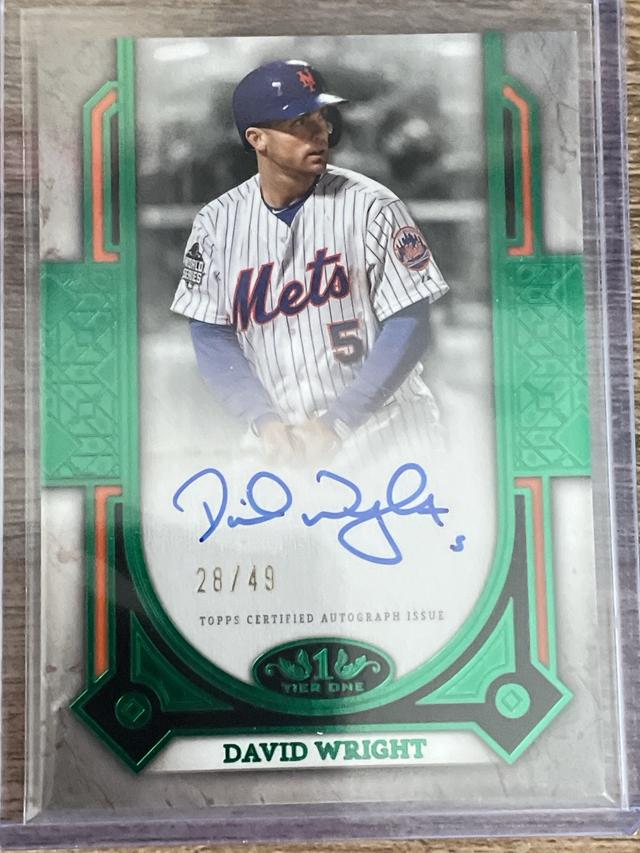 2024 Topps Tier One David Wright Prime Performers Autographs Checklist #PPA-DWR