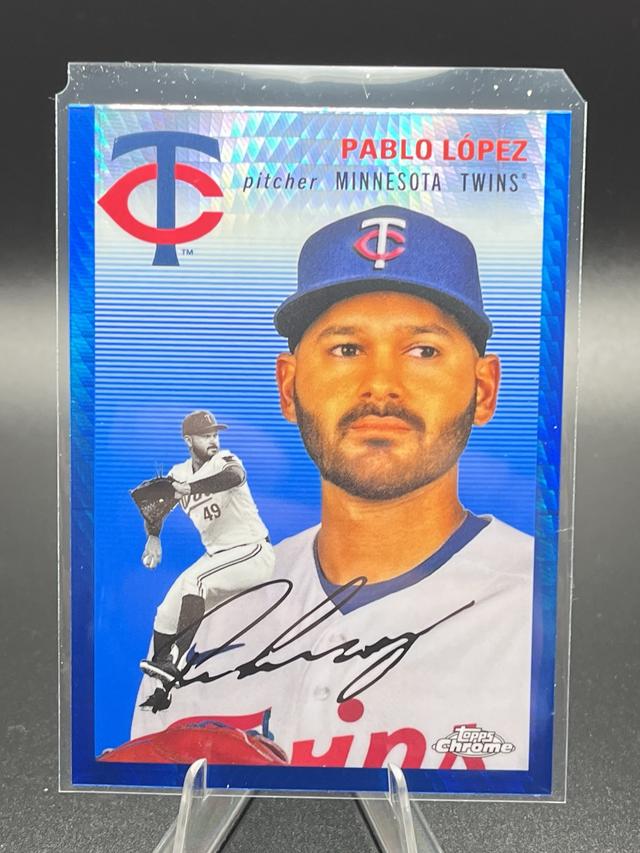 2023 Topps Chrome Platinum '54 Pablo López BASE CARDS Blue Prism Refractors #229