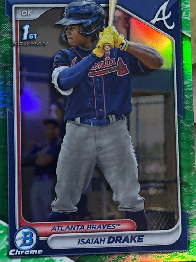 2024 Bowman Isaiah Drake CHROME PROSPECTS I Lunar Glow Refractors #BCP-21