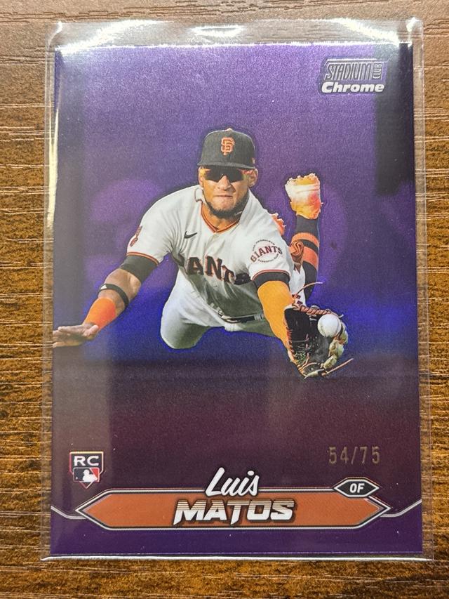 2024 Topps Stadium Club Luis Matos Chrome Purple Refractors /75 #209