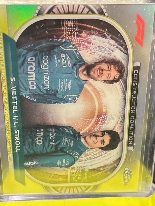 2022 Topps Chrome F1 Sebastian Vettel, Lance Stroll #CC-AM