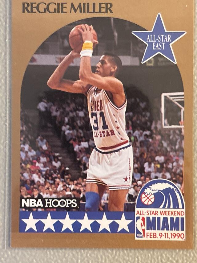 1990-91 NBA Hoops Reggie Miller  ﻿Base Set #7