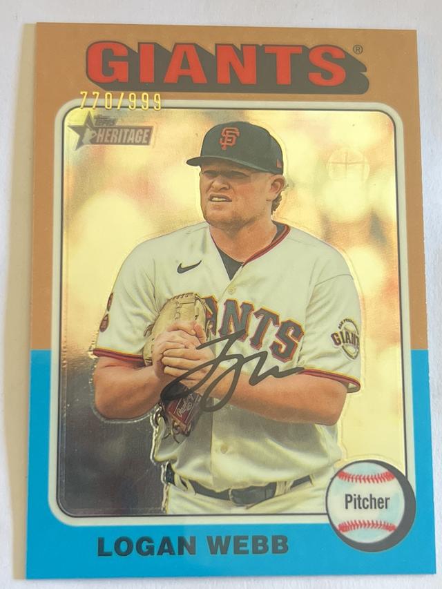 2024 Topps Heritage Logan Webb VETERANS II /999 #393