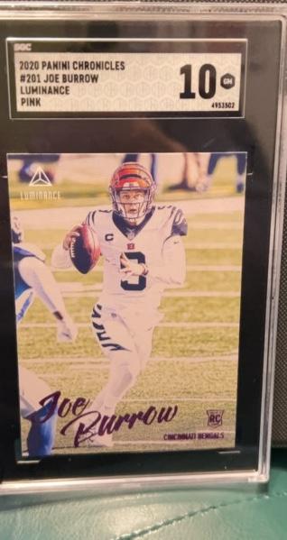 2020 Panini Chronicles Joe Burrow Luminance Update Rookies Set #201