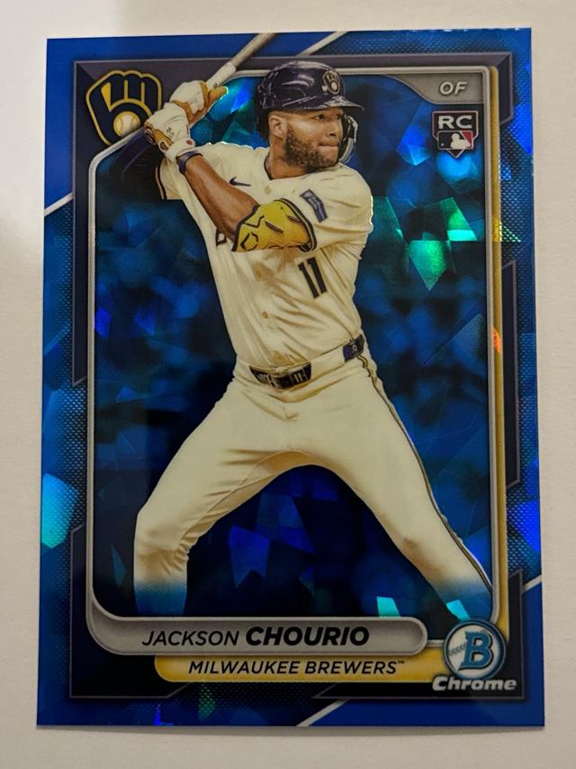 Jackson Chourio 2024 Bowman Chrome Sapphire ﻿Rookie RC #69