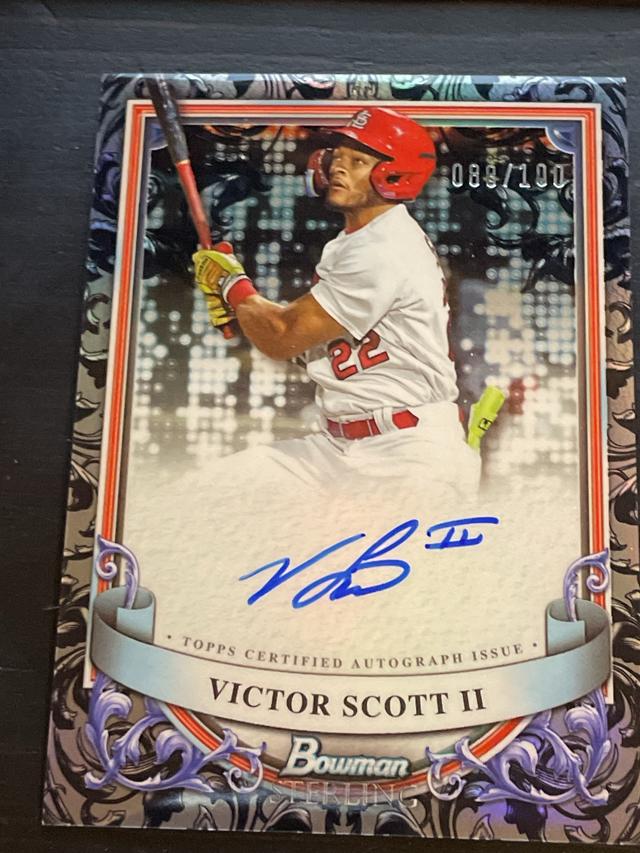 2024 Bowman Sterling Victor Scott II Silver Refractor /100 #PA-VS