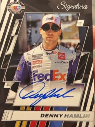 2023 Donruss Racing Nascar Denny Hamlin Retro 1990 Signatures Set #5-DH