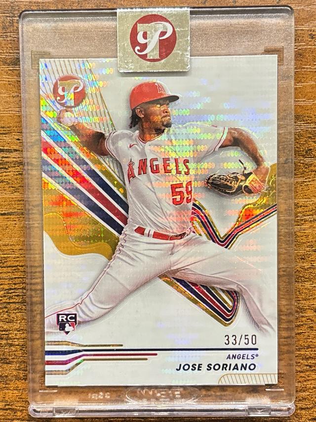 2024 Topps Pristine Jose Soriano ﻿Gold /50 #13 Pulsar Encased Angels Rookie RC