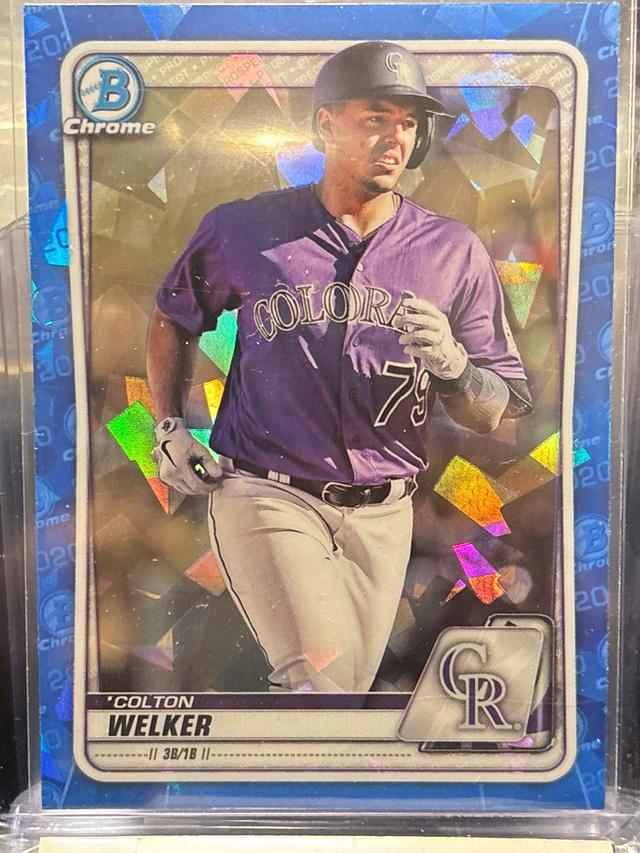 2020 Bowman Chrome Sapphire Colton Welker Base Prospect Set #BCP-87