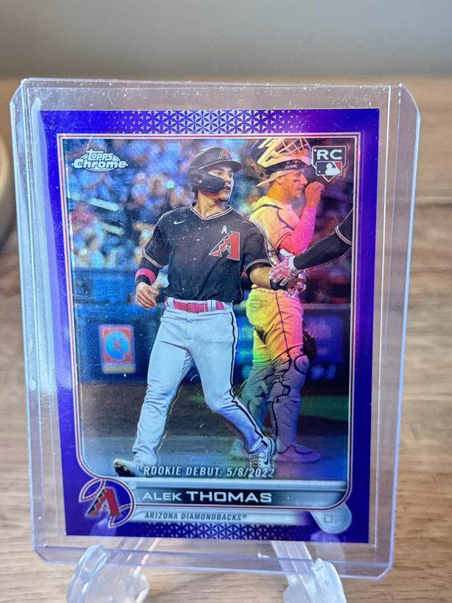 2022 Topps Chrome Updates Alek Thomas BASE Purple Refractors #USC122