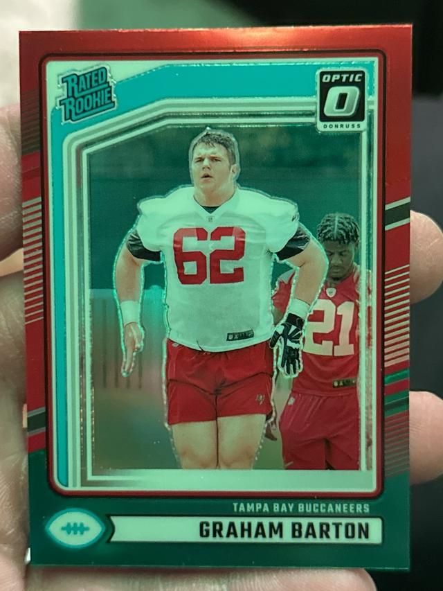 2024 Donruss Football Graham Barton Optic Rated Rookies Preview Holo #380