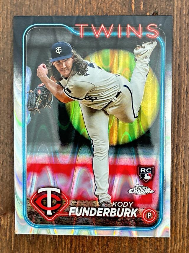 2024 Topps Chrome Kody Funderburk ﻿Base Set RayWave Refractors #297