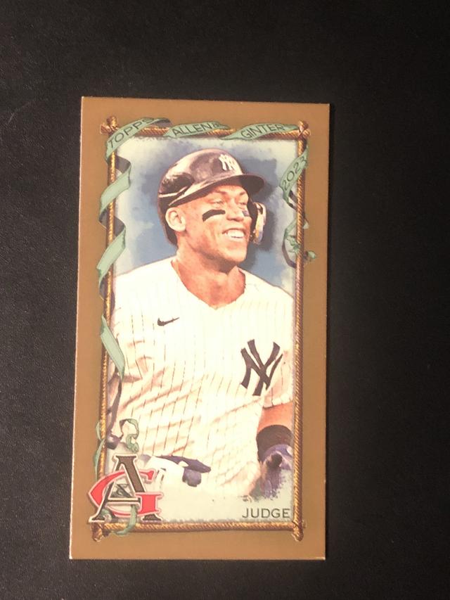 2023 Topps Allen and Ginter Aaron Judge ﻿Base Set Gold Border Mini #69