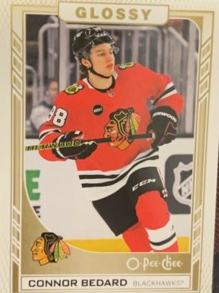 2023-24 Upper Deck Series 2 Hockey Connor Bedard ﻿O-Pee-Chee Glossy Insert #R-47