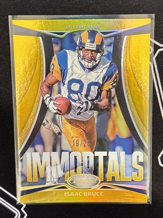 2024 Panini Certified Football Isaac Bruce Immortals Yellow /25 #11 Rams HOF Pro