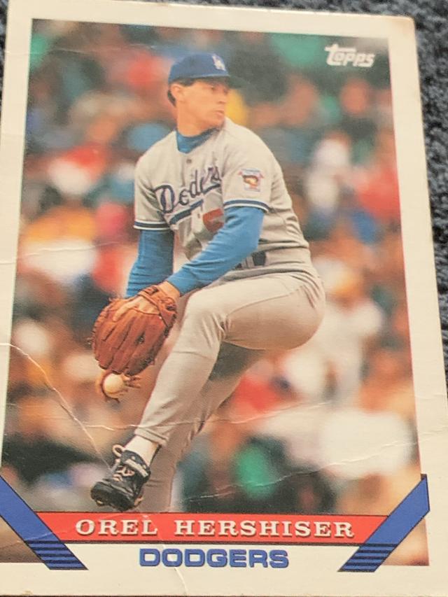 1993 Topps Orel Hershiser Base Set #255