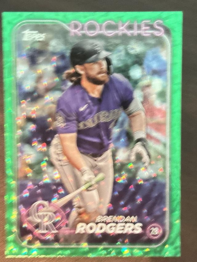 2024 Topps Series 1 Brendan Rodgers Green Crackle Foil Board /499 #322