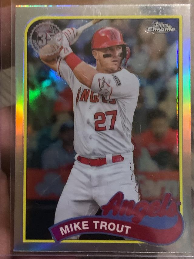 2024 Topps Chrome Mike Trout 1989 Baseball Checklist #89CB-1