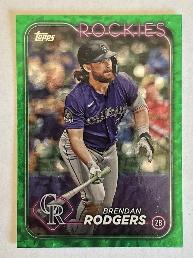 2024 Topps Series 1 Brendan Rodgers BASE CARD SET Green Foil /499 #322