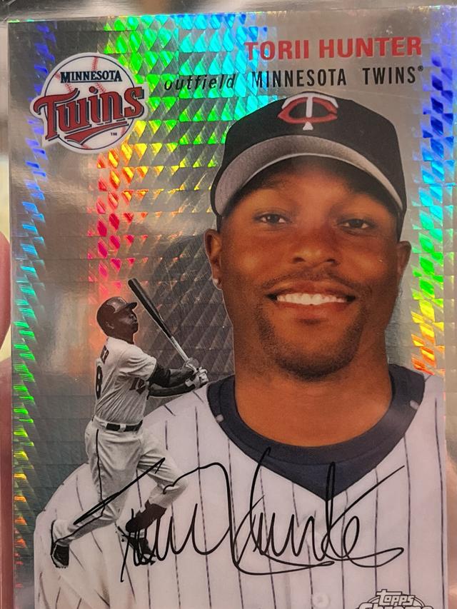 2023 Topps Chrome Platinum '54 Torii Hunter BASE CARDS Prism Refractors #424