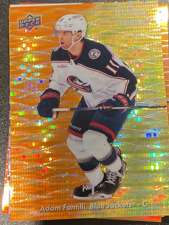 2023-24 Upper Deck Allure Adam Fantilli Orange-Yellow Spectrum /199 #CF-5