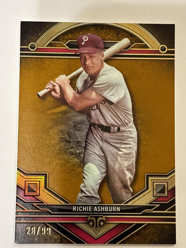 Richie Ashburn 2024 Topps Triple Threads ﻿Gold /99 #44 Phillies