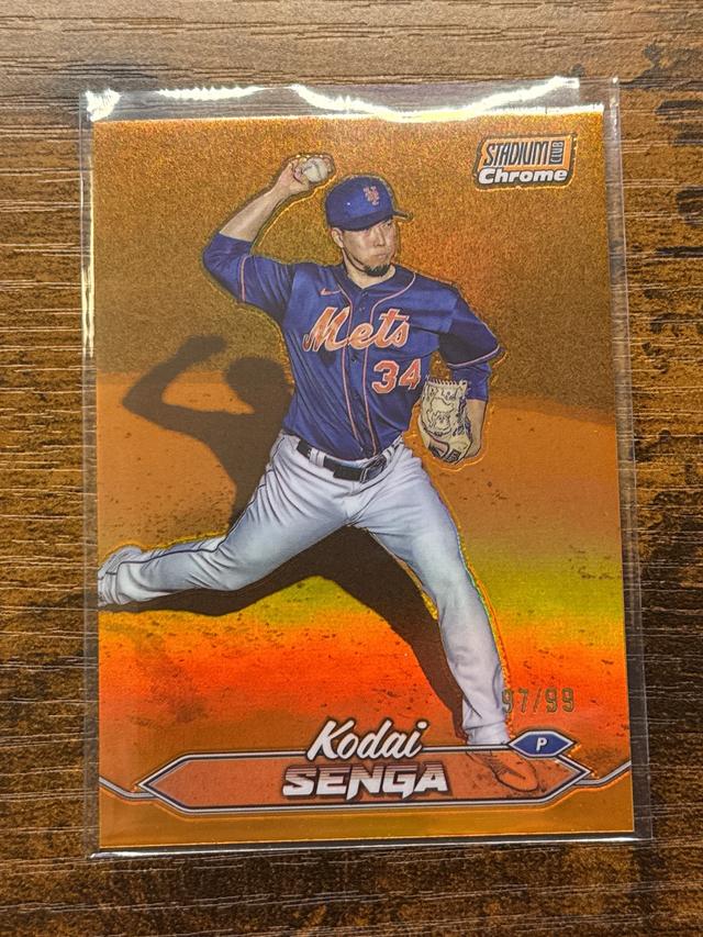 2024 Topps Stadium Club Kodai Senga Chrome Orange Refractors /99 #112