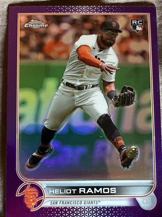 2022 Topps Chrome Updates Heliot Ramos BASE Purple Refractors #USC194