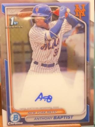 2024 Bowman Anthony Baptist CHROME PROSPECT AUTOGRAPHS I #CPA-AB