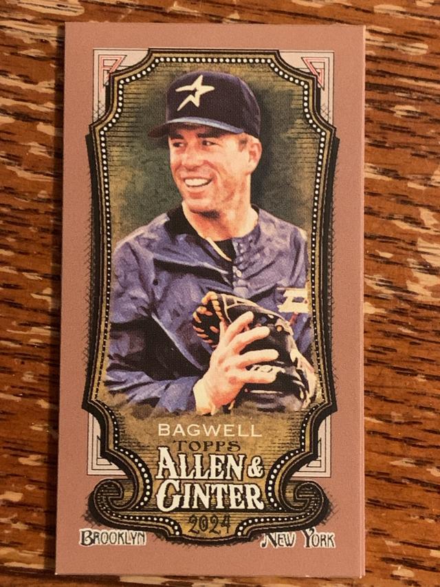 2024 Topps Allen & Ginter Jeff Bagwell ﻿Base Set Gold Border Mini #339