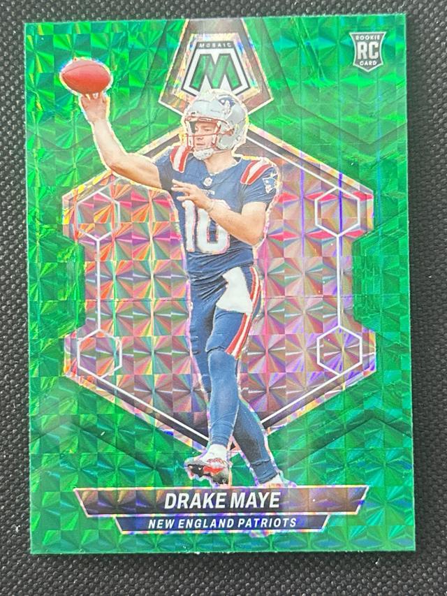 2024 Panini Mosaic Football Drake Maye Rookies Green #303