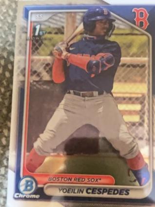 2024 Bowman Yoeilin Cespedes CHROME PROSPECTS I Lunar Glow Refractors