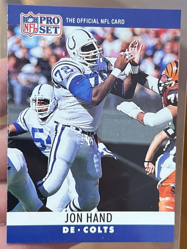 1990 Pro Set Football Jon Hand ﻿Base #132