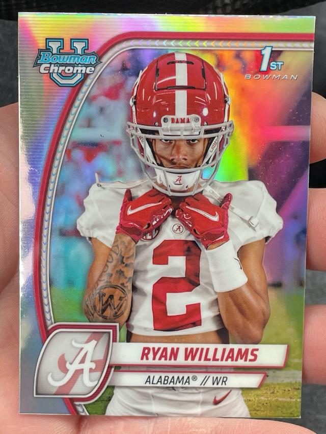 2024 Bowman Chrome University Ryan Williams ﻿Base Set Refractors #53