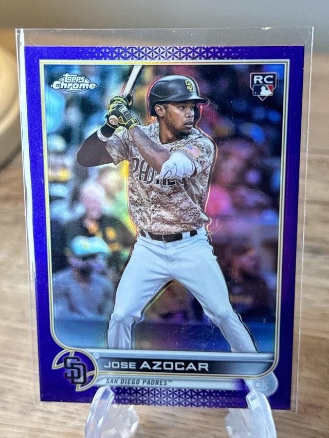 2022 Topps Chrome Updates Jose Azocar BASE Purple Refractors #USC46