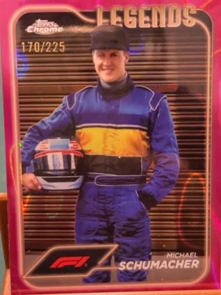 2024 Topps Chrome Formula 1 Michael Schumacher Fuchsia Lava Refractor Parallel