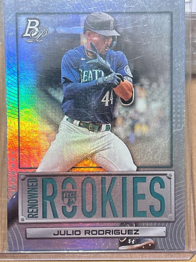 2022 Topps Bowman Platinum Julio Rodriguez RENOWNED ROOKIES #RR-17