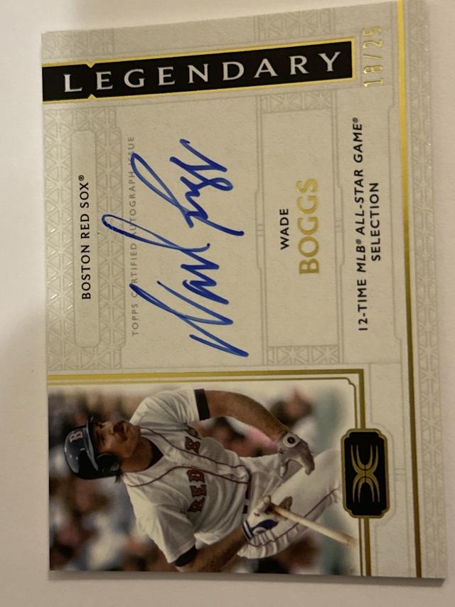 Wade Boggs 2024 Topps Definitive Legendary Autograph Collection On Card AUTO /25 #LAC-WB