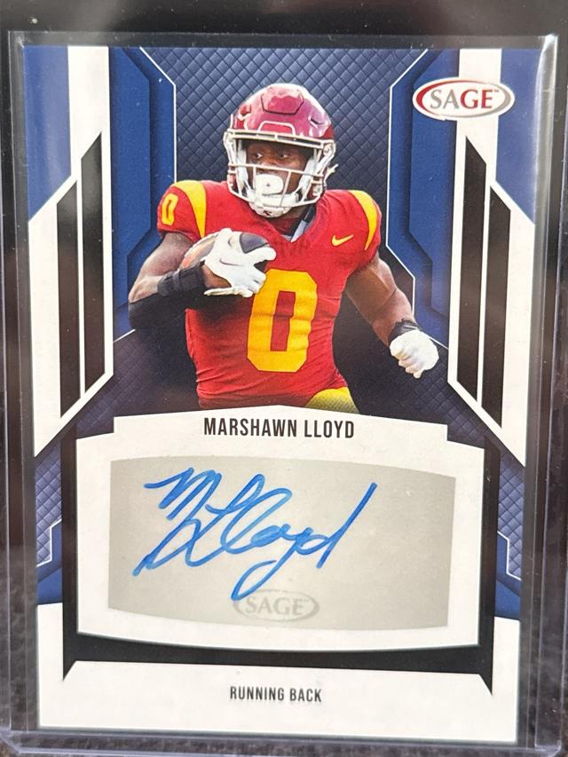 2024 Sage HIT Football MarShawn Lloyd ﻿Autograph #A-ML Packers USC Trojans