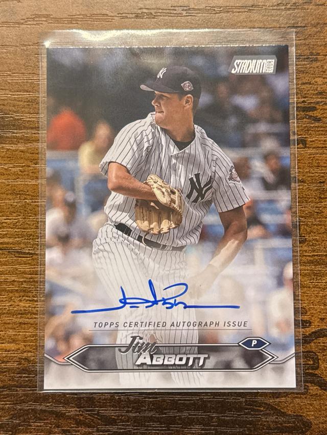 2024 Topps Stadium Club Jim Abbott On Card Auto #SCBA-JAB