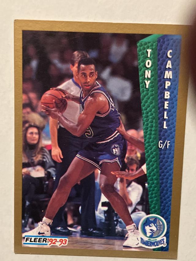 1992-93 Fleer Basketball Tony Campbell ﻿Base #132