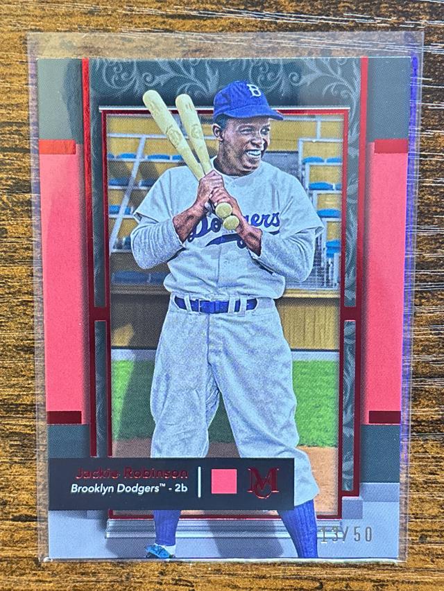 2024 Topps Museum Collection Jackie Robinson ﻿Red Ruby /50 #65 Dodgers HOF