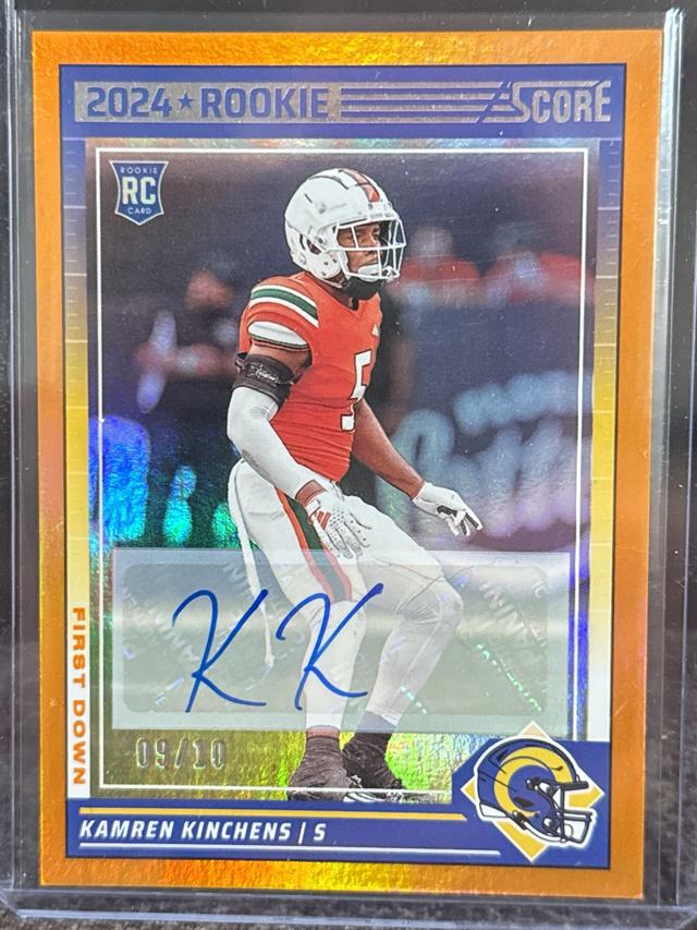 2024 Score Football Kamren Kinchens Rookies Signatures First Down /10 #348