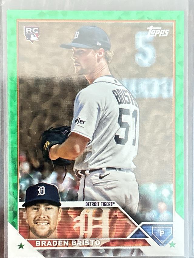 2023 Topps Update Series Braden Bristo Green Foil board Parallel /499 #US282