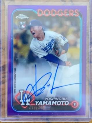 2024 Topps Chrome Yoshinobu Yamamoto Purple Refractors /250 #RA-YY