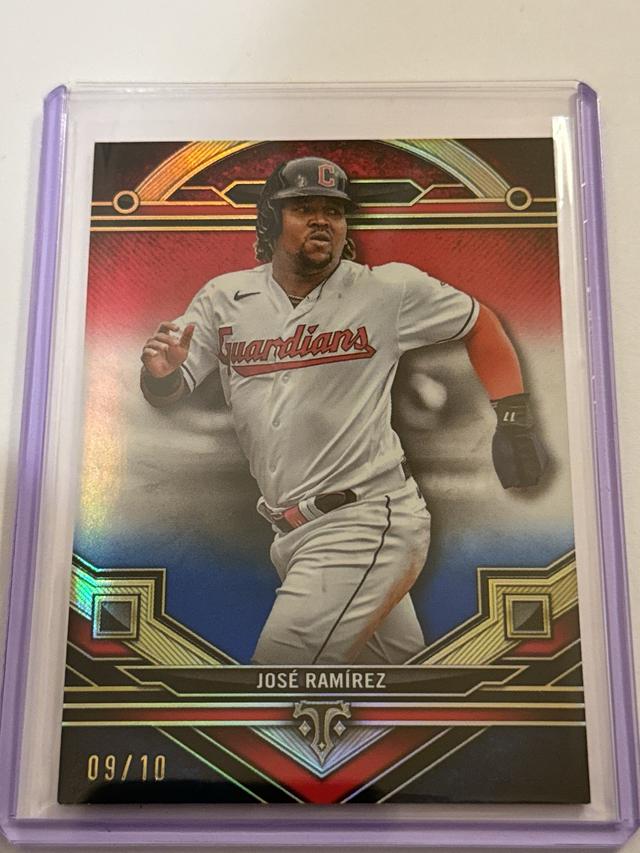 José Ramírez 2024 Topps Triple Threads ﻿Red, White and Blue /10 #107