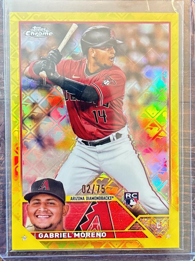 2023 Topps Logofractor Gabriel Moreno BASE CARDS Yellow /75 #189