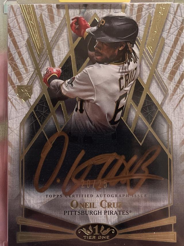 2022 Topps Tier One Oneil Cruz Break Out Autographs Set Bronze Ink /25 #BOA-OCZ